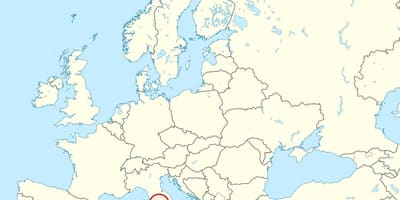 Карта Ватыкан Еўропе