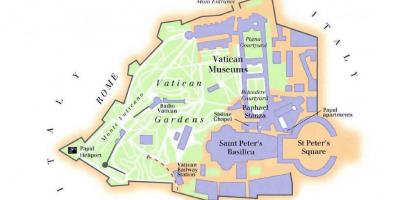 Карта музеяў Ватыкана і Сікстынскай капэлы